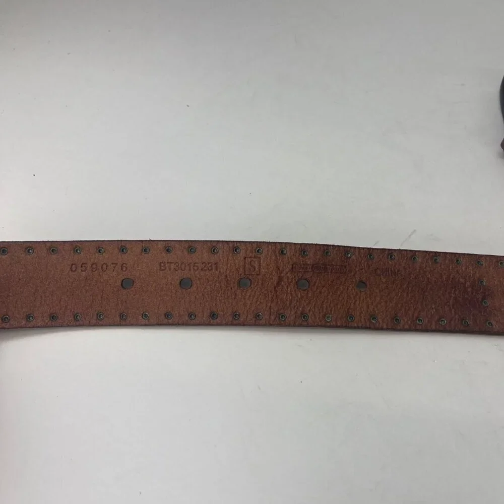Riveted Leather Belt Riveted Bohemian Boho Gypsy Small Western 37